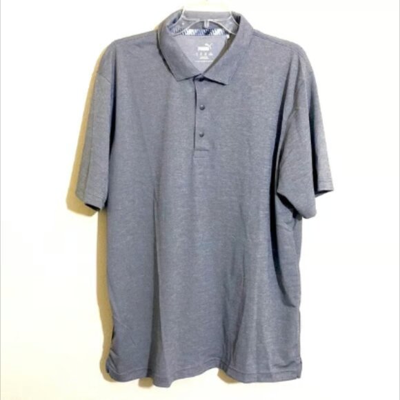 NWOT PUMA Men's Polo Golf Shirt Light Weight Short Sleeve GRAY Size L - Picture 1 of 9